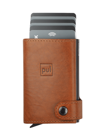 Portfel SOLO wykonany z roślinnie garbowanej skóry Nomad koniak