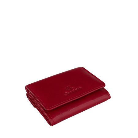 Mały czerwony portfel damski Canaletto ze skóry licowej z RFID - elegancja i ochrona danych PD2001cs165