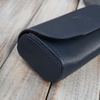 Etui na okulary skórzane Paolo Peruzzi T-83-DB granatowe