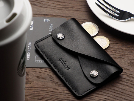 Portfel RETRO wykonany z miękkiej skóry Italia czarny