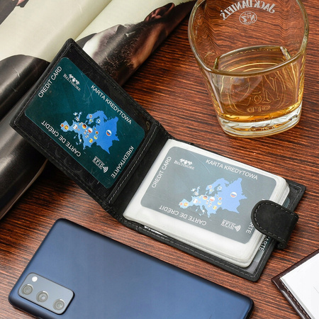 Etui skórzane na dokumenty karty wizytownik RFiD