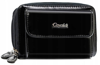 Duży, poziomy portfel damski ze skóry ekologicznej - 4U Cavaldi