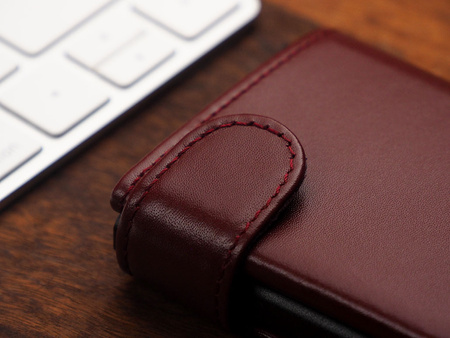 Portfel SOLO wykonany z miękkiej w dotyku skóry Italia wiśniowy