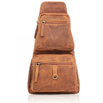 Skórzany modzieowy plecak vintage Paolo Peruzzi T-38-LB