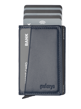 Portfel KANGOO wykonany z delikatnej skóry Italia granatowy