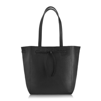 Torba shopper skórzana damska Paolo Peruzzi IN-64-BL czarna