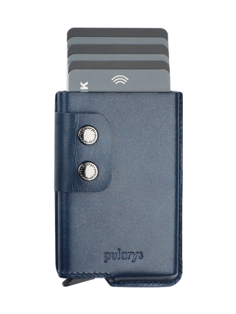 Portfel FUNKY wykonany ze skóry Italia granatowy