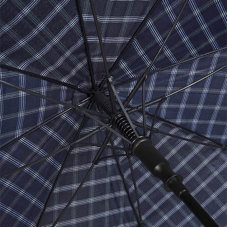 Półautomatyczny parasol w kratę SPLASH granatowy