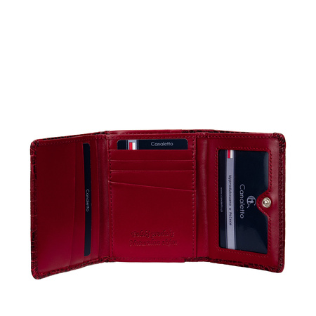 Portfel skórzany Canaletto z krokodylim wzorem i RFID – elegancja w dłoni