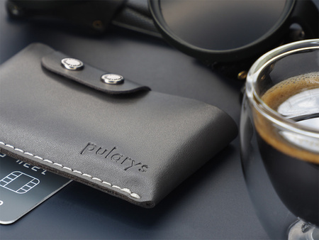 Portfel HOBBY wykonany ze skóry Italia szary