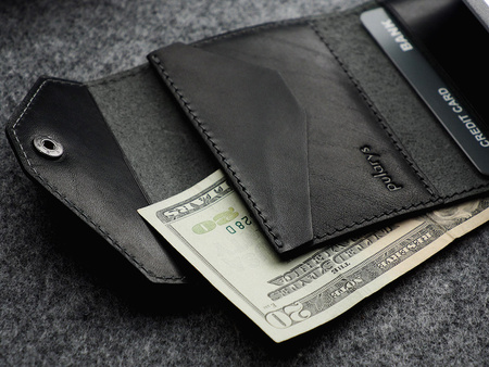 Portfel PORTER Go wykonany z roślinnie garbowanej skóry Nomad czarny