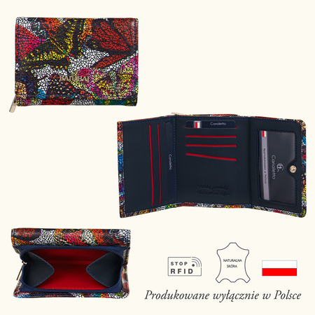Portfel Damski BajuBaj Motyw Motyli z Ochroną RFID - Elegancja i Bezpieczeństwo