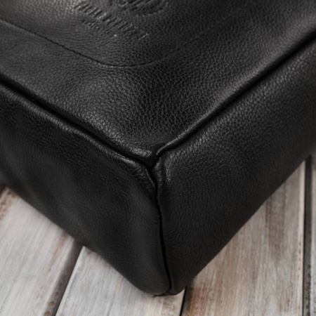 Torba męska skórzana na ramię do laptopa czarna Paolo Peruzzi E-26-BL