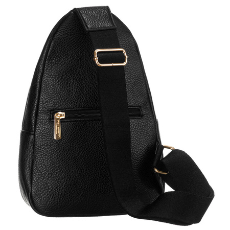 Saszetka damska crossbody w czerni - skórzany plecaczek Peterson
