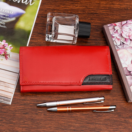 Damski skórzany portfel duży RFiD BELTIMORE