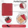 Portfel damski skórzany gęboka czerwie RFID Paolo Peruzzi T-139-RD