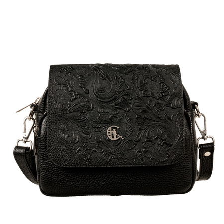 Listonoszka skórzana Canaletto z tłoczoną klapką - elegancja na co dzień