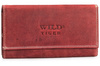 Portfel damski skóra nubuk Wild Tiger - czerwony
