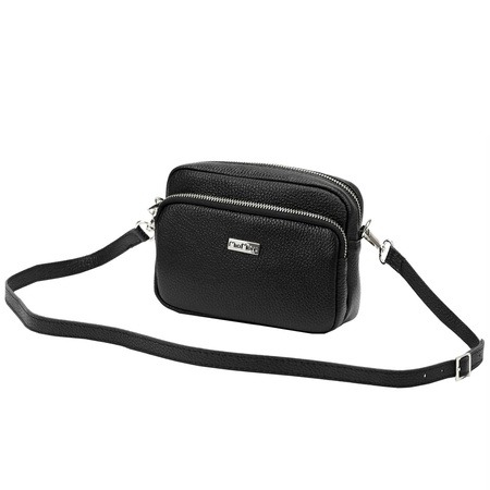 Torebka skórzana MiaMore 01-062 DOLLARO SILVER