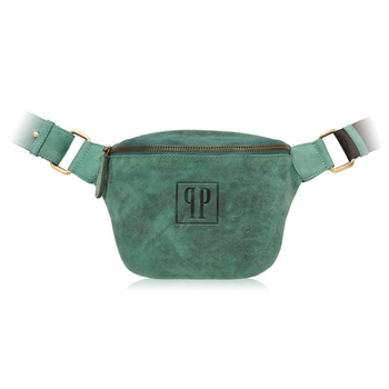 Saszetka skórzana damska vintage zielona Paolo Peruzzi T-97-HGR