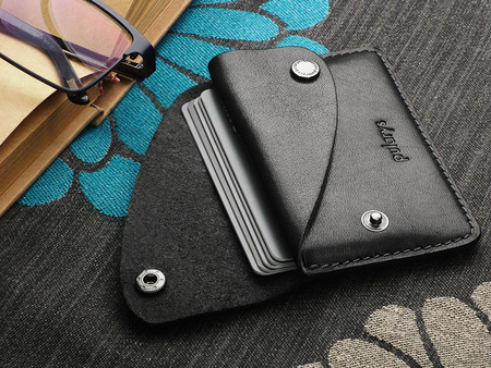 Portfel RETRO wykonany z roślinnie garbowanej skóry Nomad czarny