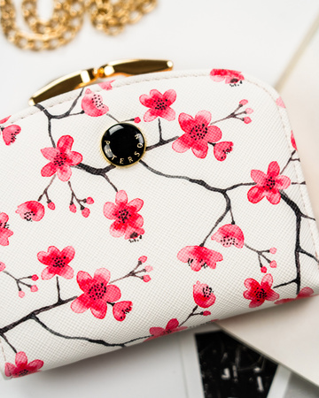 Portfel damski kwiatowy z ekologicznej skóry - Peterson