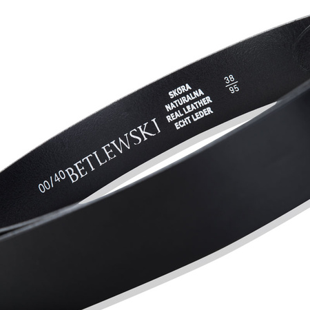 Skórzany pasek MONTANA 90-105-cm czarny