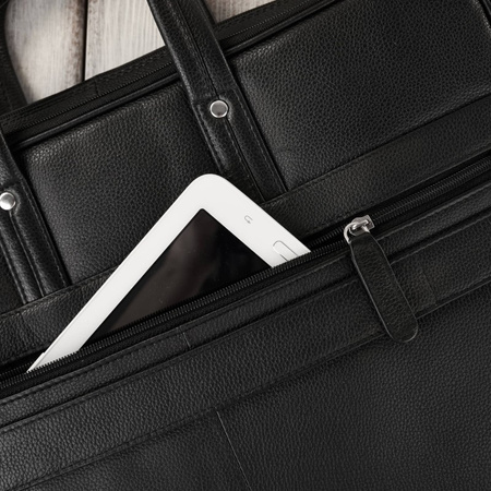 Torba męska skórzana na laptopa 15,6", A4, Paolo Peruzzi E-25-BL