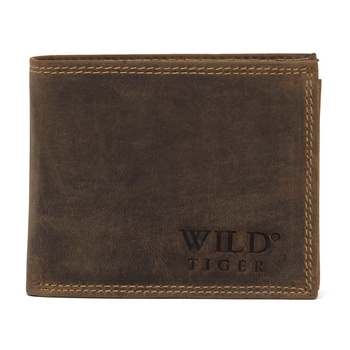 Portfel męski Wild Tiger - ciemnobrązowy
