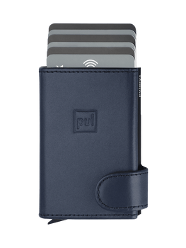 Portfel SOLO wykonany z miękkiej w dotyku skóry Italia granatowy