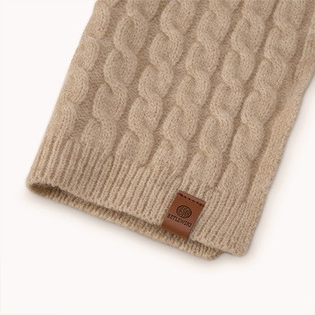 Szalik damski ze wzorem WINTER bezowy