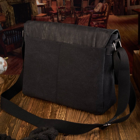 Torba męska na ramię vintage canvas SP-06-BL