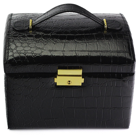 Kuferek Męski PATRIZIA BEAUTY - Elegancja w Ekoskórze Czarnym