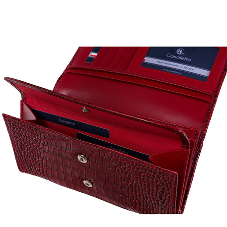 Portfel skórzany damski Canaletto z krokodylem - elegancja i ochrona RFID