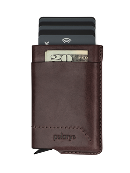 Portfel GOBI Wykonany z roślinnie garbowanej skóry Nomad brązowy