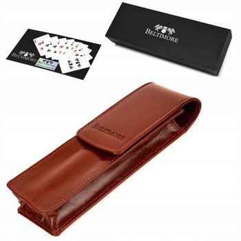 Etui na długopisy pojemne skórzane Beltimore