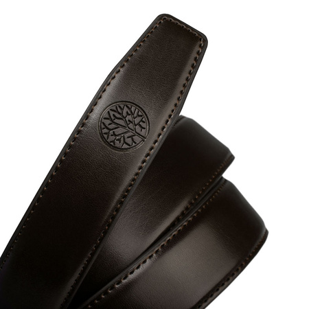 Skórzany pasek męski ELITE 120-cm ciemny-braz