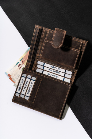 Duży portfel męski z bydlęcej skóry naturalnej - Buffalo Wild