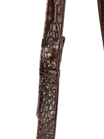 Listonoszka Canaletto - luksusowa skóra krokodyla w eleganckim brązie