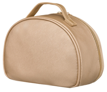 Kosmetyczka kuferek Peterson ze skóry ekologicznej w kolorze złotym