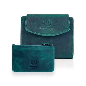 Zestaw prezentowy dla niej ZUP-40-GR portfel damski skórzany T-12 etui na klucze T-51