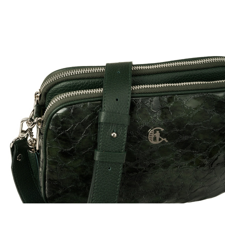 Listonoszka elegancka Canaletto - skórzana, zielona, TD830s261