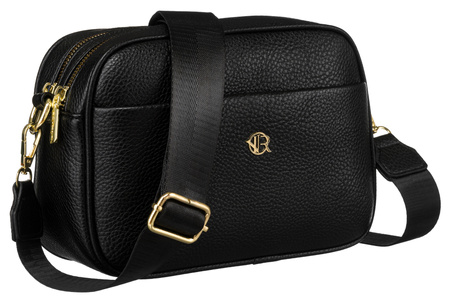 Listonoszka damska czarna z regulowanym paskiem - Rovicky