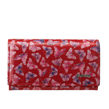 Portfel skórzany BajuBaj w klasycznym czerwonym kolorze z biglem