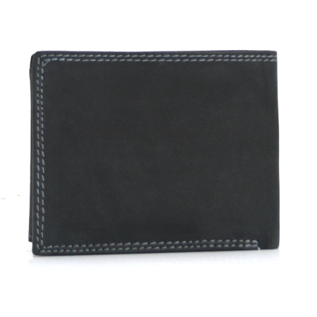 Portfel męski skóra nubuk Wild Tiger - czarny