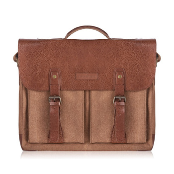 Torba męska ze skóry wegaskiej Paolo Peruzzi E-07-BR