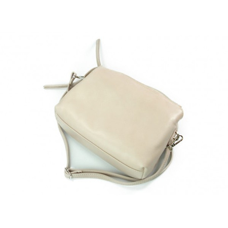 Listonoszka skórzana Vera Pelle 3 komory różowa jasna VP3K3RR