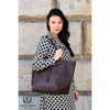 Torba shopper skórzana brązowa Paolo Peruzzi IN-64-BR na ramię
