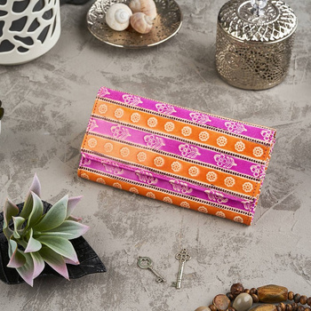 Kolorowy portfel damski skórzany Paolo Peruzzi IN-37-OR