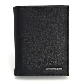 Portfel męski pionowy z RFID BELLUGIO - czarny